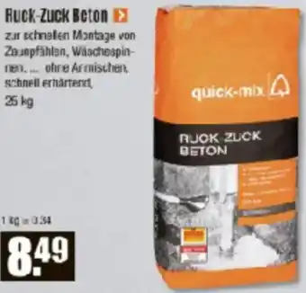 V Baumarkt quick-mix Ruck-Zuck Beton Angebot