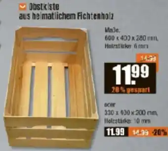 V Baumarkt Obstkiste aus heimatlichem Fichtenholz Angebot