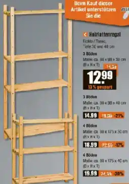 V Baumarkt Holzlattenregal Angebot