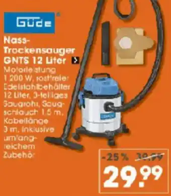 V Baumarkt Güde Nass Trockensauger GNTS 12 Liter Angebot