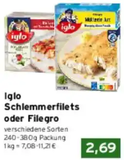 CAP Markt Iglo Schlemmerfilets oder Filegro Angebot