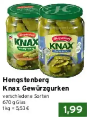 CAP Markt Hengstenberg Knax Gewürzgurken Angebot