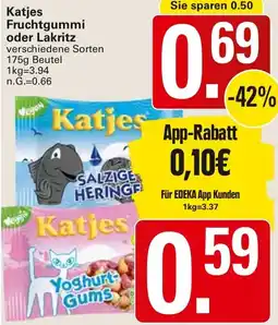 WEZ Katjes Fruchtgummi oder Lakritz Angebot