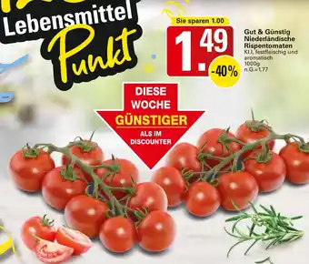 WEZ Gut & Günstig Niederländische Rispentomaten Angebot