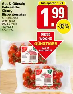 WEZ Gut & Günstig Italienische Cherry Rispentomaten Angebot