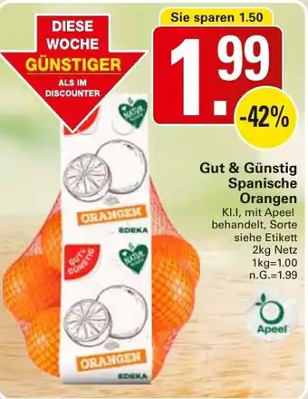 WEZ Gut & Günstig Spanische Orangen Angebot