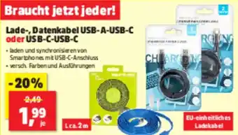 Thomas Philipps Lade-, Datenkabel USB-A-USB-C oder USB-C-USB-C Angebot