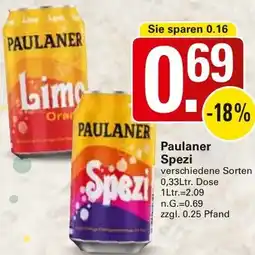 WEZ Paulaner Spezi Angebot