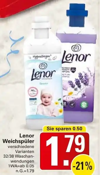 WEZ Lenor Weichspüler Angebot