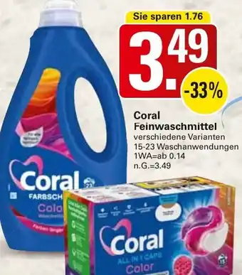 WEZ Coral Feinwaschmittel Angebot