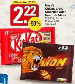 WEZ Nestlé KitKat, Lion, Smarties oder Nesquik Minis Angebot