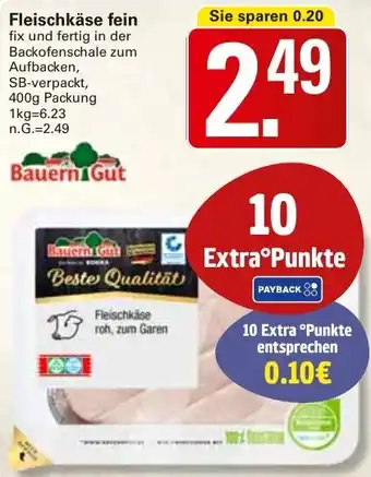 WEZ Bauern Gut Fleischkäse fein Angebot