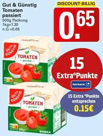 WEZ Gut & Günstig Tomaten passiert Angebot