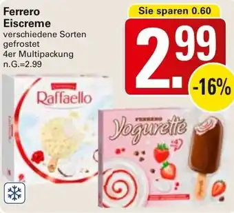 WEZ Ferrero Eiscreme Angebot