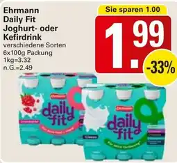 WEZ Ehrmann Daily Fit Joghurt- oder Kefirdrink Angebot