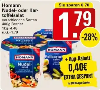 WEZ Homann Nudel- oder Kartoffelsalat Angebot