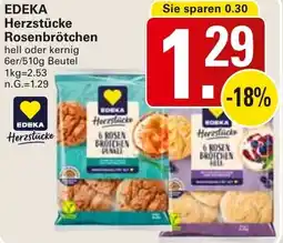 WEZ EDEKA Herzstücke Rosenbrötchen Angebot