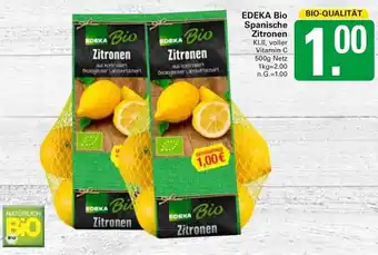 WEZ EDEKA Bio Spanische Zitronen Angebot