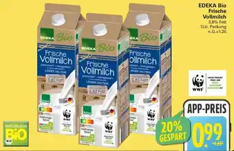 WEZ EDEKA Bio Frische Vollmilch Angebot