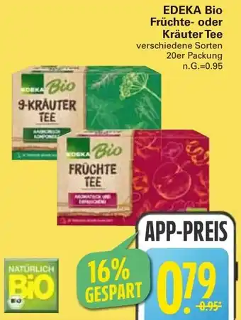 WEZ EDEKA Bio Früchte- oder Kräuter Tee Angebot