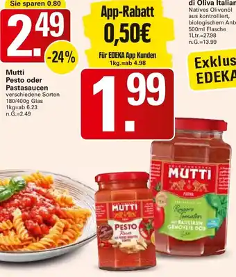 WEZ Mutti Pesto oder Pastasaucen Angebot