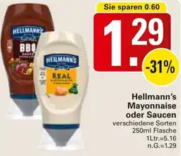 WEZ Hellmann's Mayonnaise oder Saucen Angebot