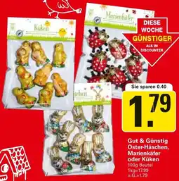 WEZ Gut & Günstig Oster-Häschen, Marienkäfer oder Küken Angebot