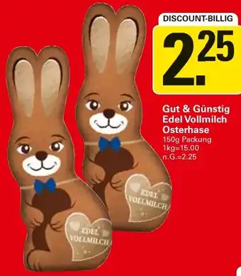 WEZ Gut & Günstig Edel Vollmilch Osterhase Angebot