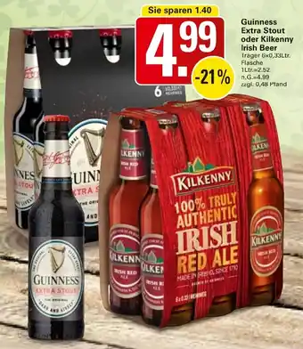 WEZ Guinness Extra Stout oder Kilkenny Irish Beer Angebot