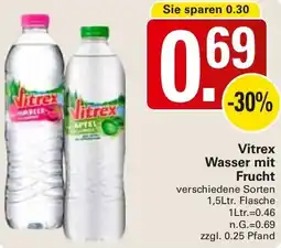 WEZ Vitrex Wasser mit Frucht Angebot