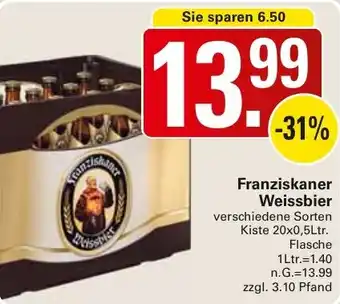 WEZ Franziskaner Weissbier Angebot