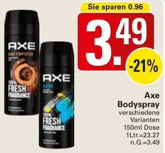 WEZ Axe Bodyspray Angebot