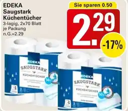 WEZ EDEKA Saugstark Küchentücher Angebot