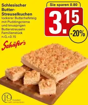 WEZ Schäfer's Schlesischer Butter Streuselkuchen Angebot