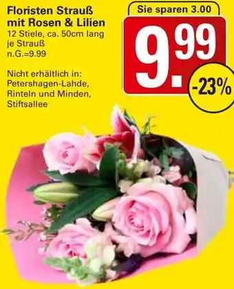 WEZ Floristen Strauß mit Rosen & Lilien Angebot