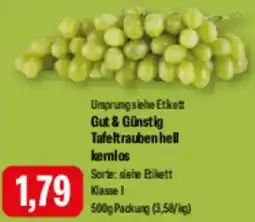 Feneberg Gut & Günstig Tafeltrauben hell kernlos Angebot