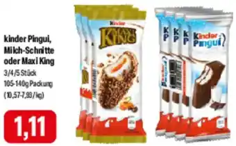 Feneberg kinder Pingui, Milch-Schnitte oder Maxi King Angebot