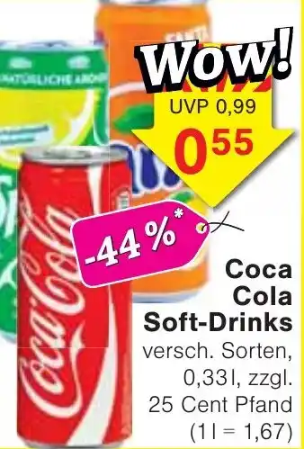 Wiglo Wunderland Coca Cola Soft-Drinks Angebot