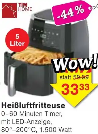 Wiglo Wunderland TIM HOME Heißluftfritteuse Angebot