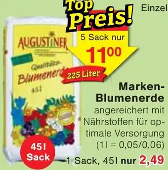 Wiglo Wunderland AUGUSTINER Marken Blumenerde Angebot