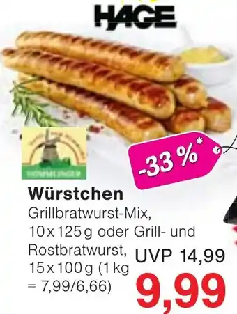 Wiglo Wunderland HAGE Würstchen Angebot