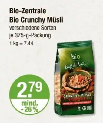 V Markt Bio-Zentrale Bio Crunchy Müsli Angebot