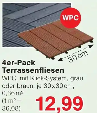 Wiglo Wunderland 4er-Pack Terrassenfliesen Angebot