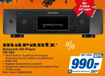 expert Techno Land Marantz Netzwerk-CD-Player CD 50n Angebot