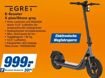 expert Techno Land EGRET E-Scooter X plus/Stone grey Angebot