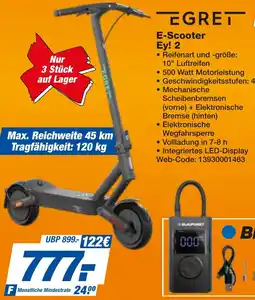 expert Techno Land EGRET E-Scooter Ey! 2 Angebot