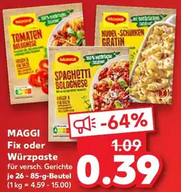 Kaufland MAGGI Fix oder Würzpaste Angebot