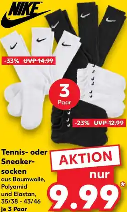 Kaufland NIKE Tennis- oder Sneakersocken Angebot