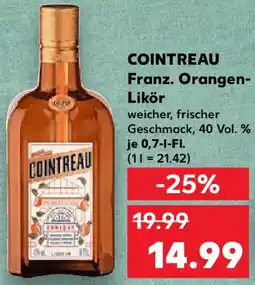 Kaufland COINTREAU Franz. Orangen Likör Angebot