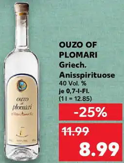 Kaufland OUZO OF PLOMARI Griech. Anisspirituose Angebot